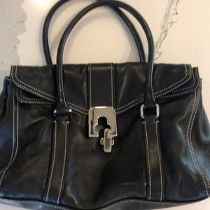 Prada black leather purse